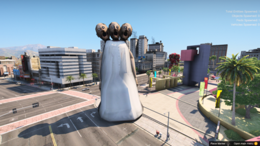 Giant 3 Head Granny Addon Ped