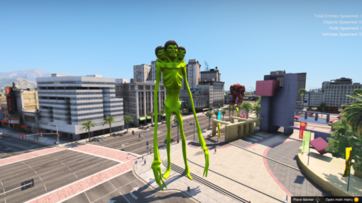 Giant 3 Head Skinny Hulk Addon Ped