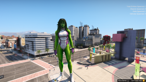 Giant She Hulk Addon Ped