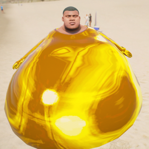 Gold Fattest Franklin Addon Ped