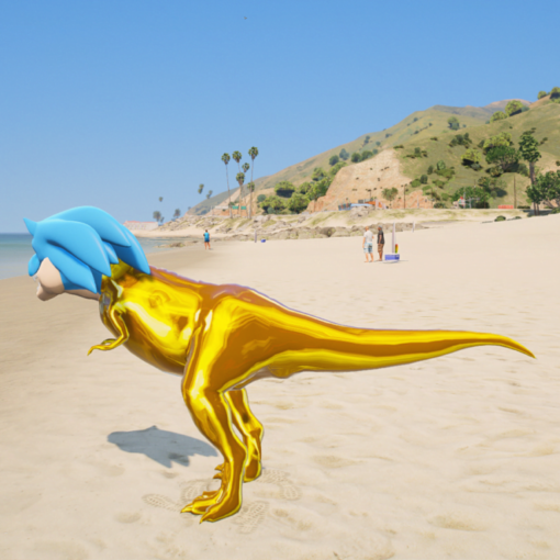 Gold Dinosaur Sonic Addon Ped