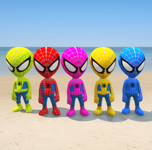 Colourful Baby Spiderman Addon Ped